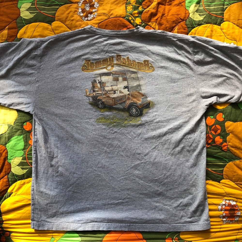 Vintage mens Tommy Bahama grey t-shirt